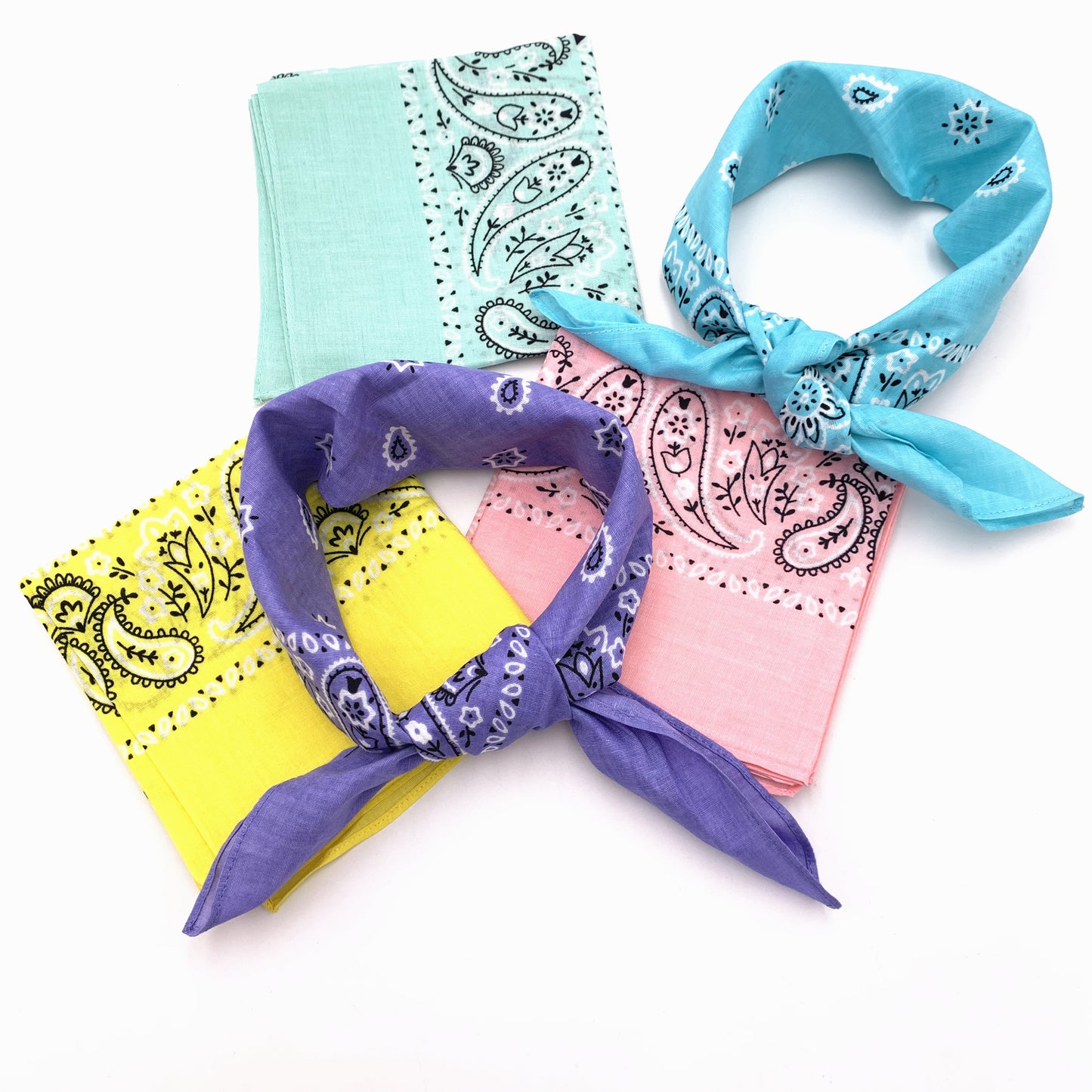 Vamqor 100% Cotton 10 Pack Fine Bandanas