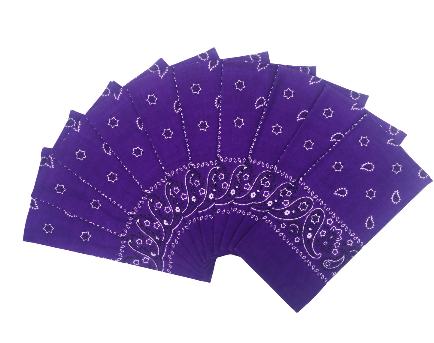 Vamqor 100% Cotton 10 Pack Fine Bandanas