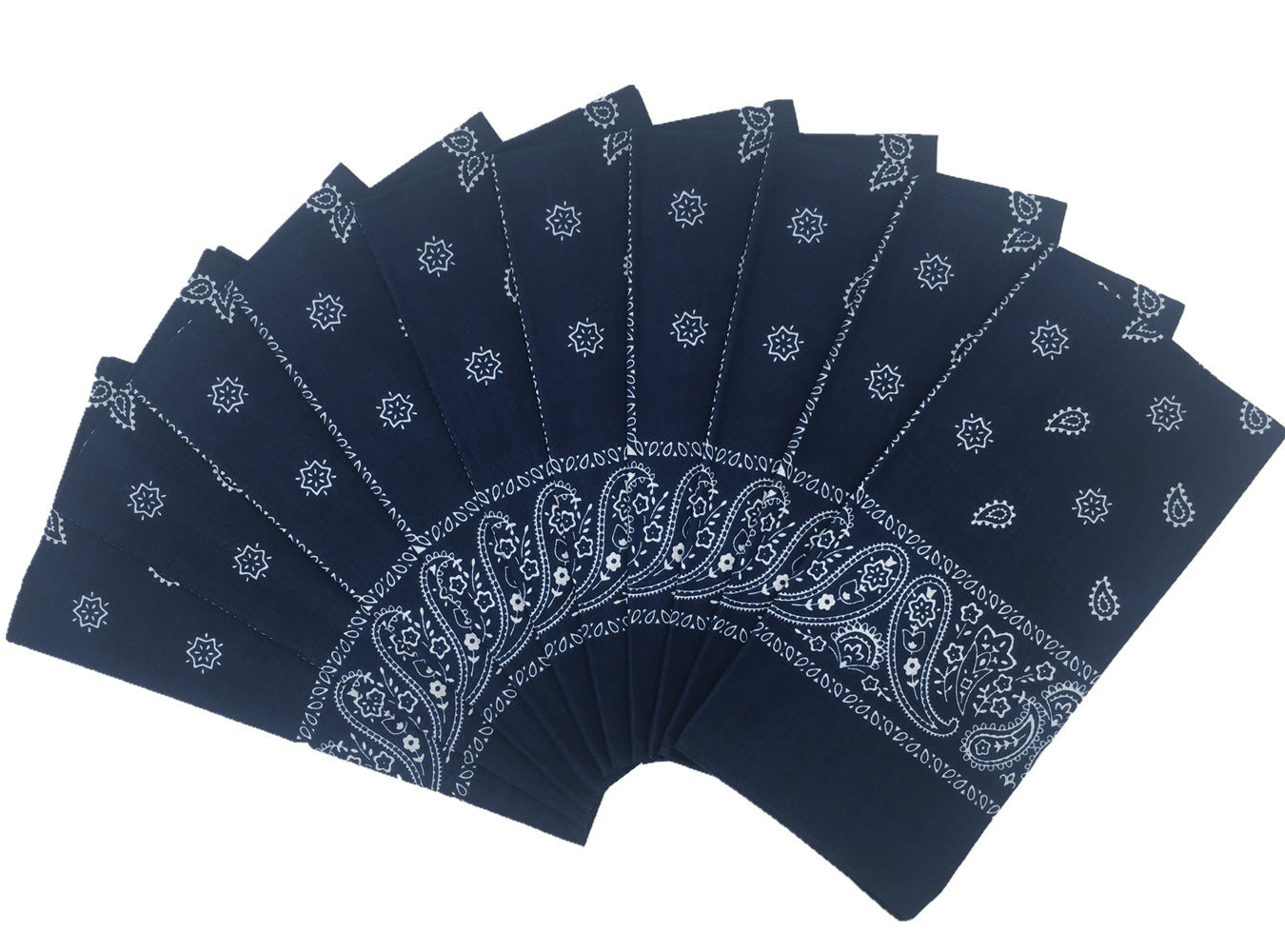 Vamqor 100% Cotton 10 Pack Fine Bandanas