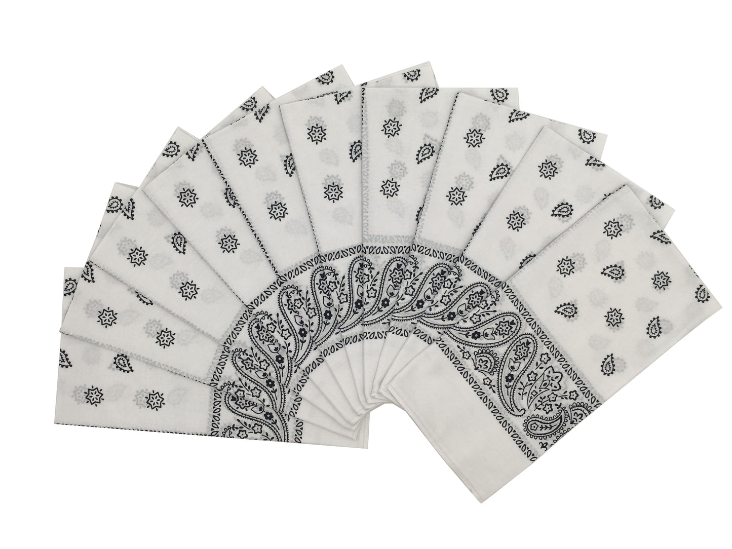 Vamqor 100% Cotton 10 Pack Fine Bandanas