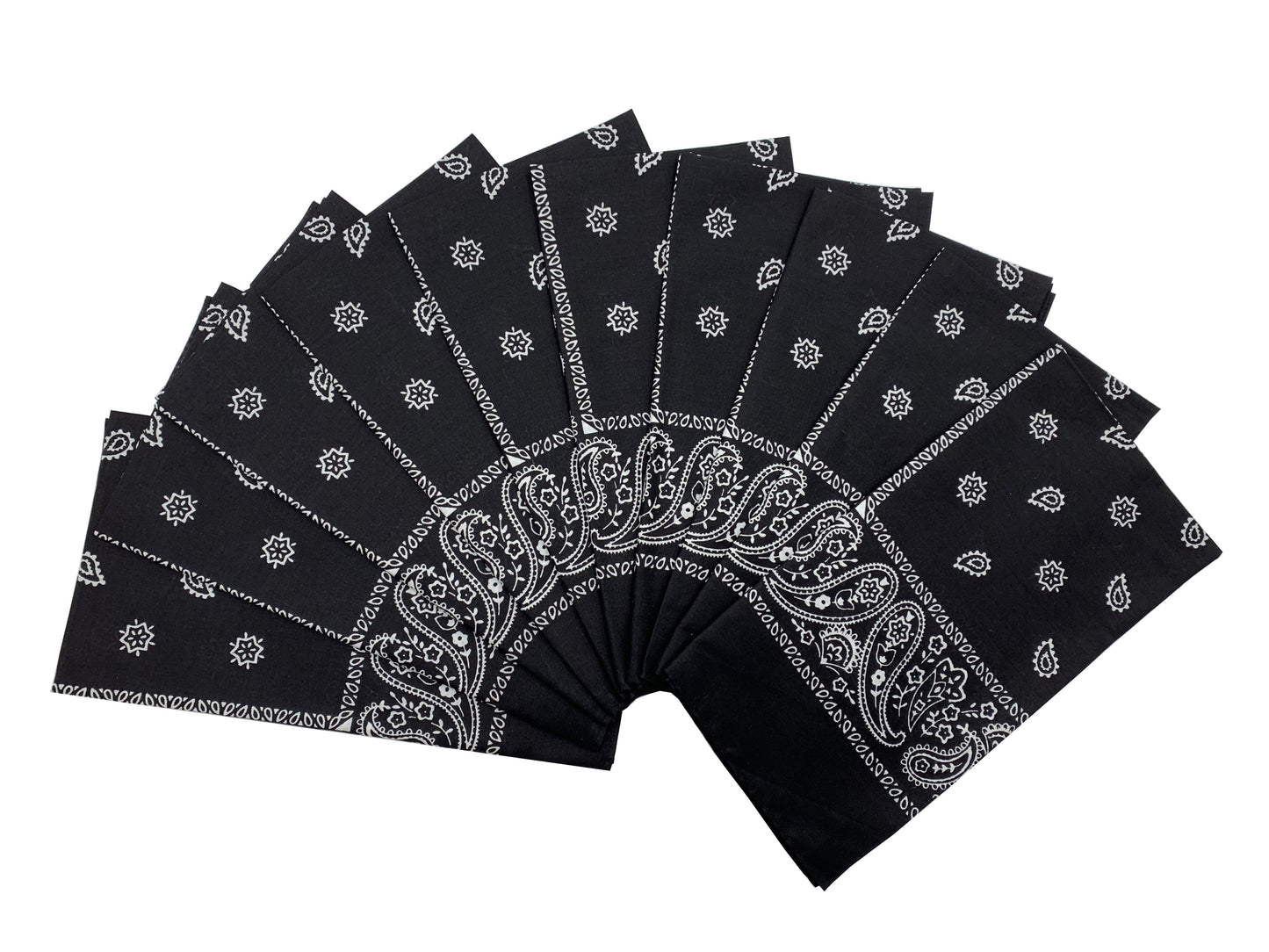 Vamqor 100% Cotton 10 Pack Fine Bandanas